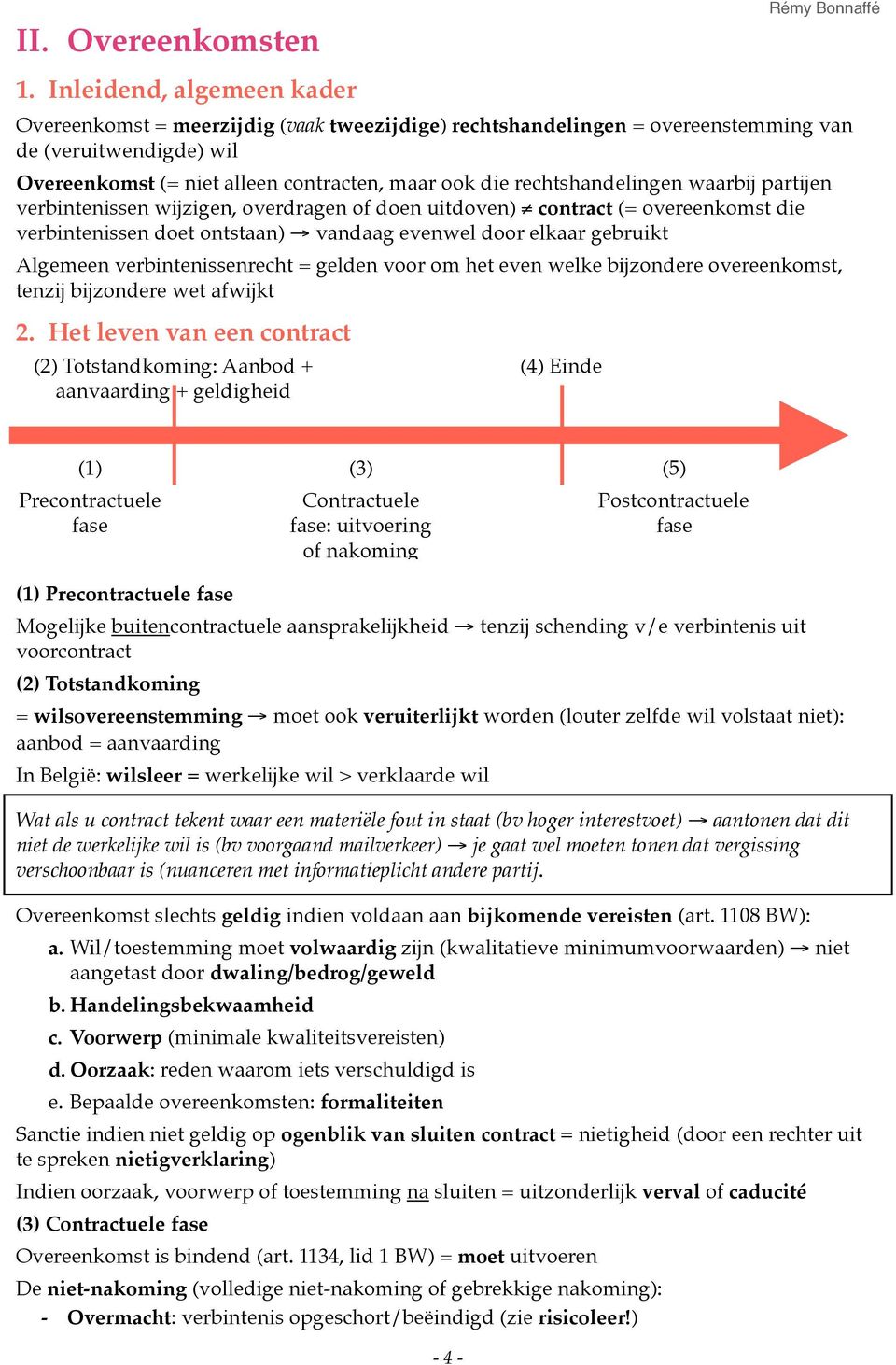 rechtshandelingen waarbij partijen verbintenissen wijzigen, overdragen of doen uitdoven) contract (= overeenkomst die verbintenissen doet ontstaan) vandaag evenwel door elkaar gebruikt Algemeen