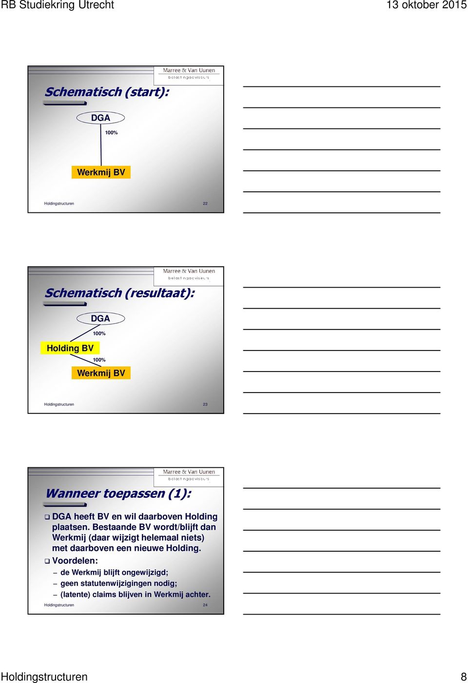 Bestaande BV wordt/blijft dan Werkmij (daar wijzigt helemaal niets) met daarboven een nieuwe Holding.