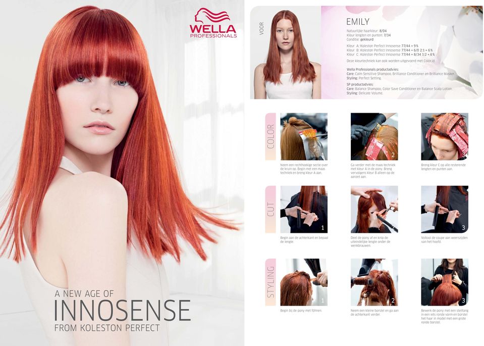 Wella Professionals productadvies: Care: Calm Sensitive Shampoo, Brilliance Conditioner en Brilliance Masker. Styling: Perfect Setting.