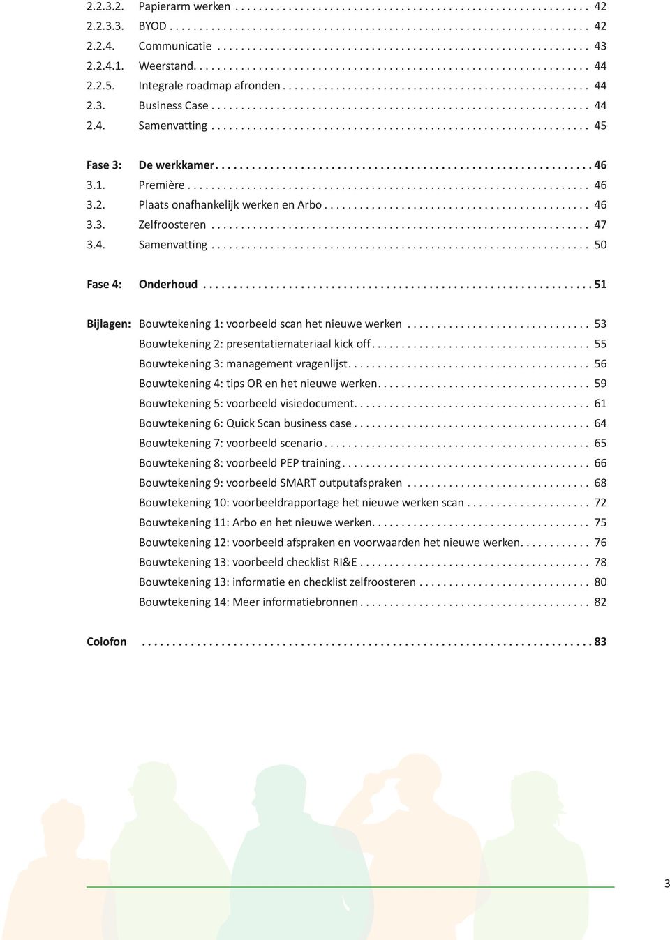 .. 51 Bijlagen: Bouwtekening 1: voorbeeld scan het nieuwe werken... 53 Bouwtekening 2: presentatiemateriaal kick off... 55 Bouwtekening 3: management vragenlijst.