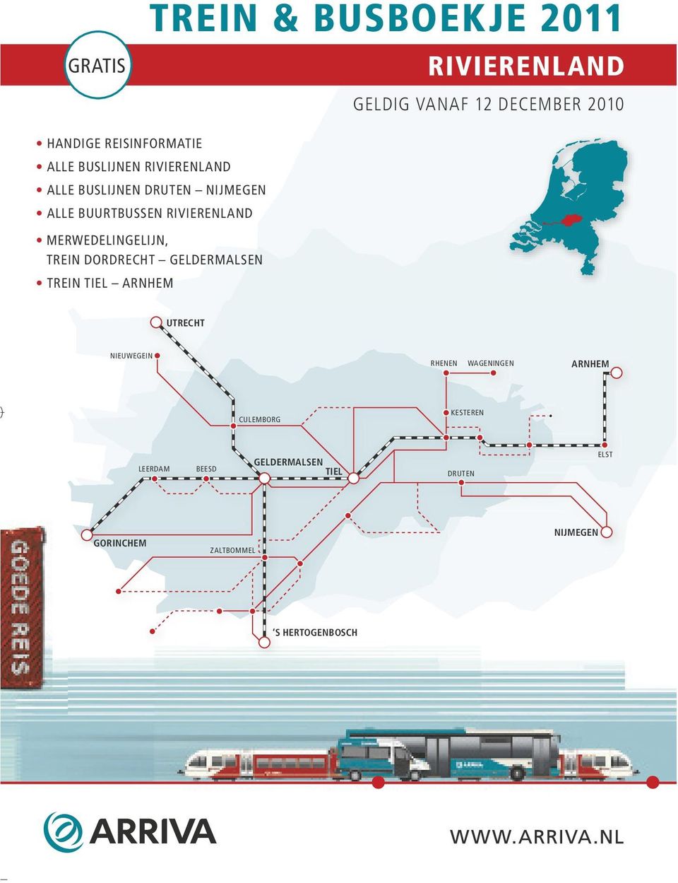 MERWEDELINGELIJN, TREIN DORDRECHT GELDERMALSEN TREIN TIEL ARNHEM UTRECHT NIEUWEGEIN RHENEN