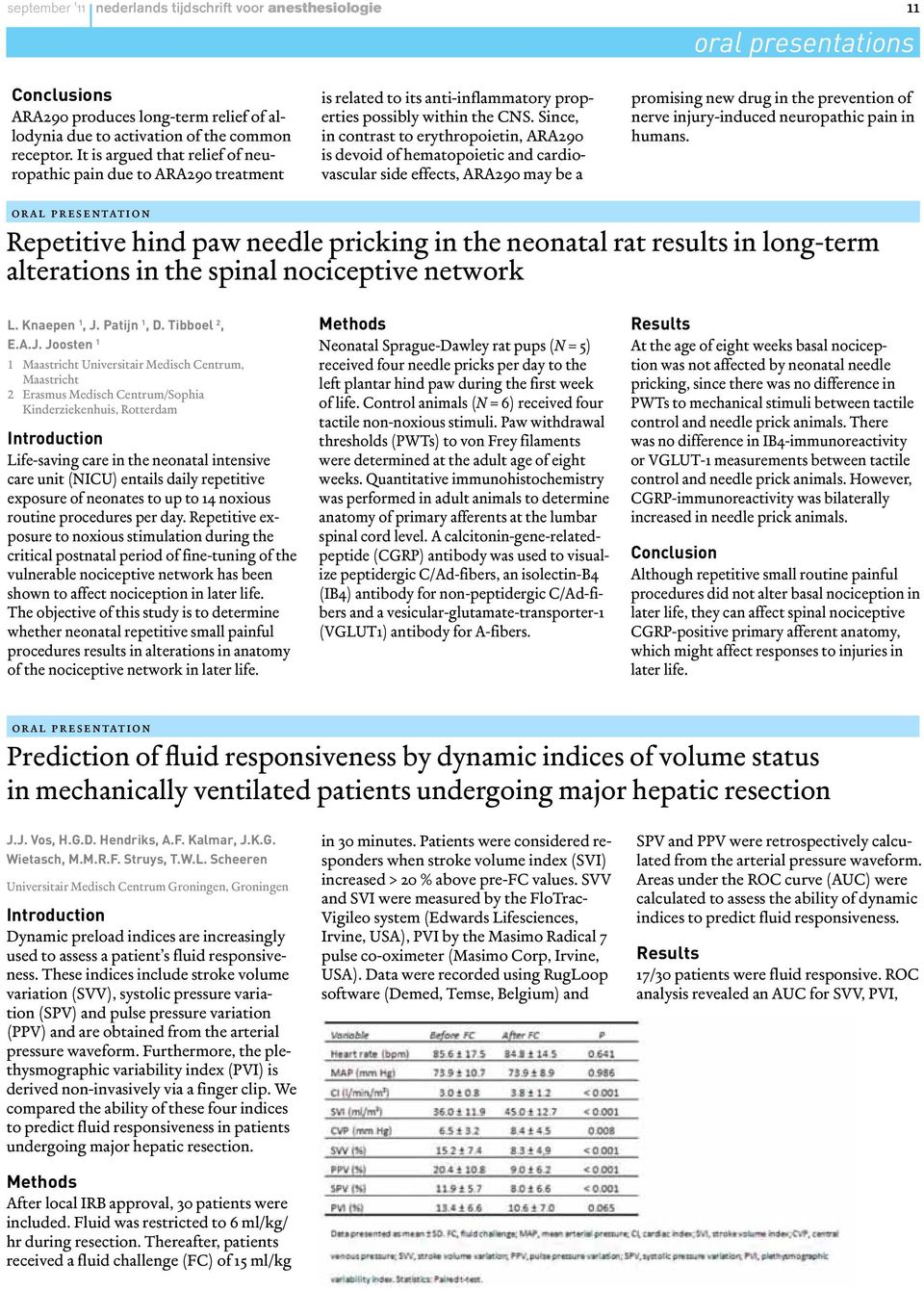 Since, in contrast to erythropoietin, ARA290 is devoid of hematopoietic and cardiovascular side effects, ARA290 may be a promising new drug in the prevention of nerve injury-induced neuropathic pain