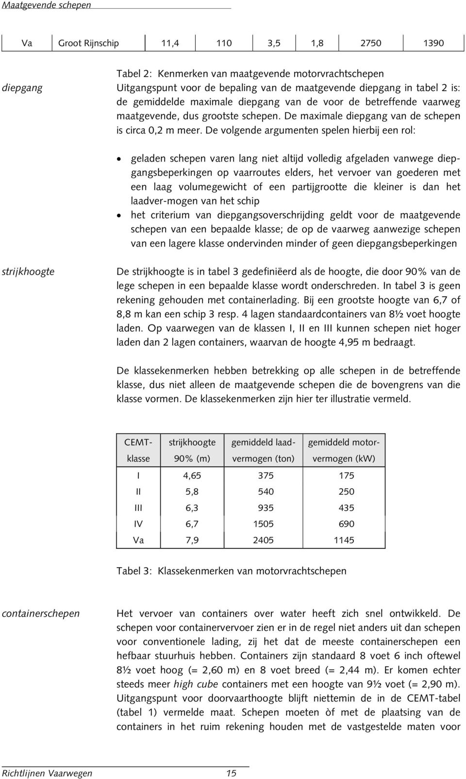 De volgende argumenten spelen hierbij een rol: geladen schepen varen lang niet altijd volledig afgeladen vanwege diepgangsbeperkingen op vaarroutes elders, het vervoer van goederen met een laag