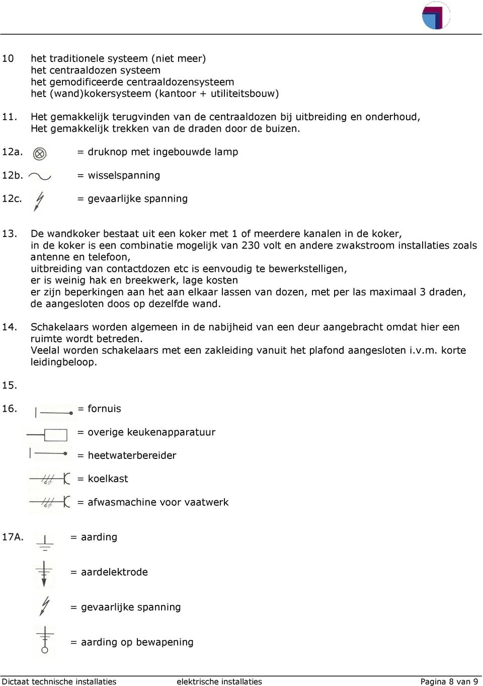 = gevaarlijke spanning 13.