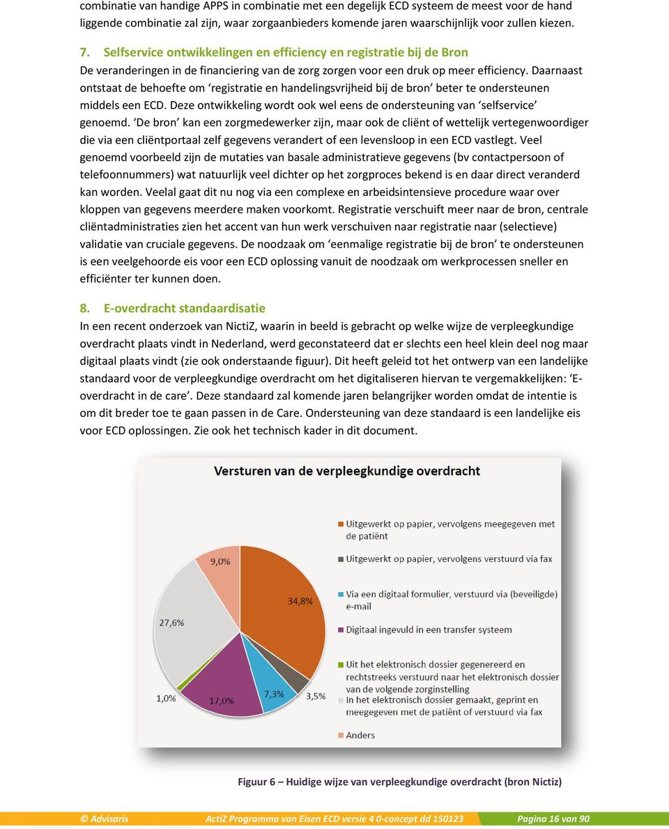 Daarnaast ontstaat de behoefte om registratie en handelingsvrijheid bij de bron beter te ondersteunen middels een ECD. Deze ontwikkeling wordt ook wel eens de ondersteuning van selfservice genoemd.