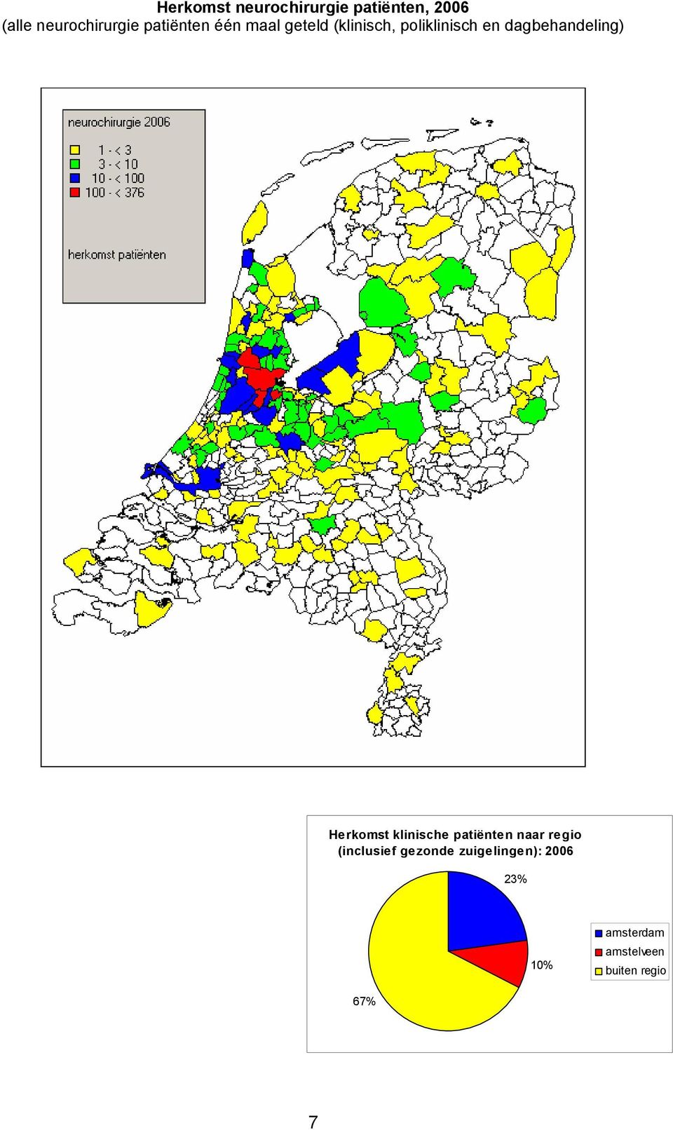 dagbehandeling) Herkomst klinische patiënten naar regio