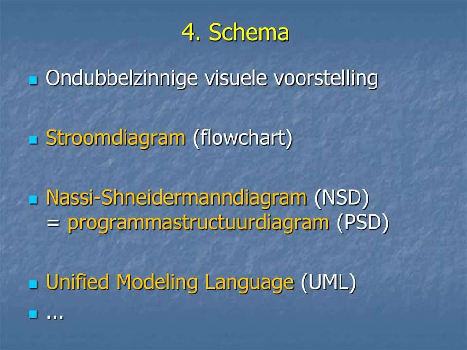 Nassi-Shneidermanndiagram (NSD) =