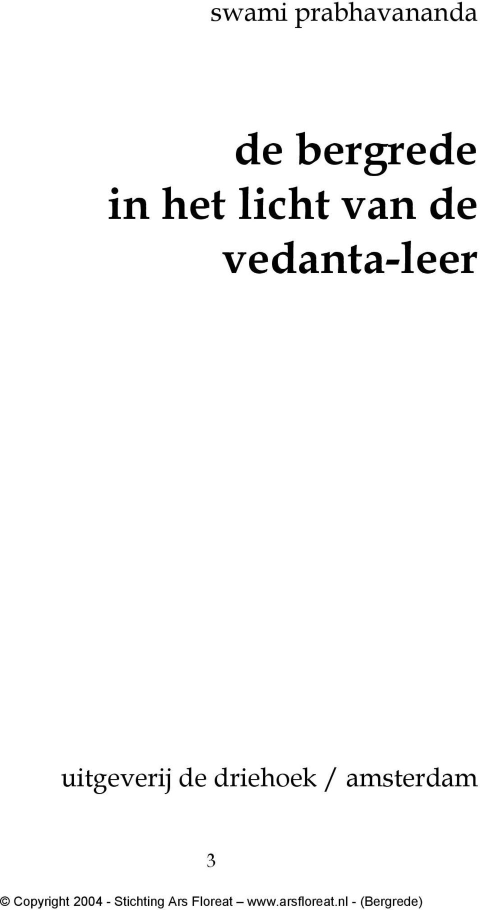 de vedanta-leer