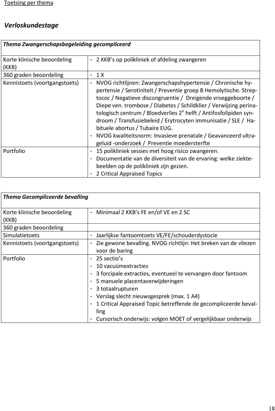 Streptococ / Negatieve discongruentie / Dreigende vroeggeboorte / Diepe ven.