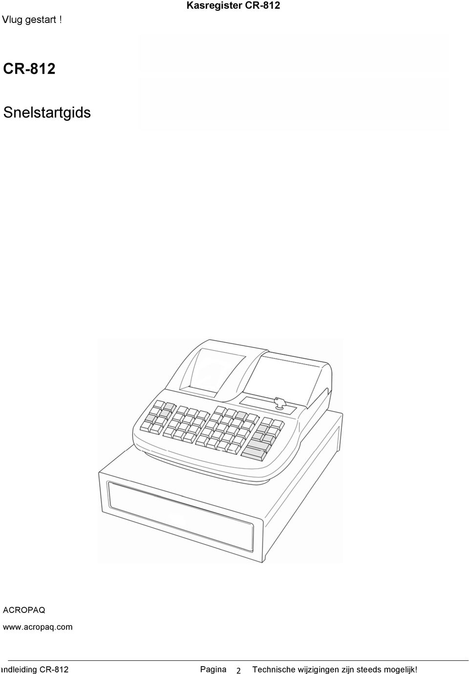 com Handleiding CR-812 Pagina