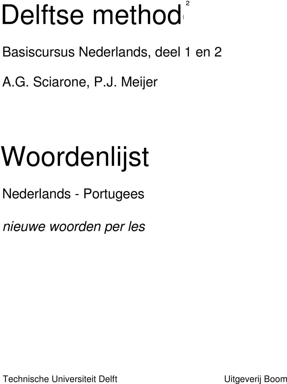 Meijer Woordenlijst Nederlands - Portugees