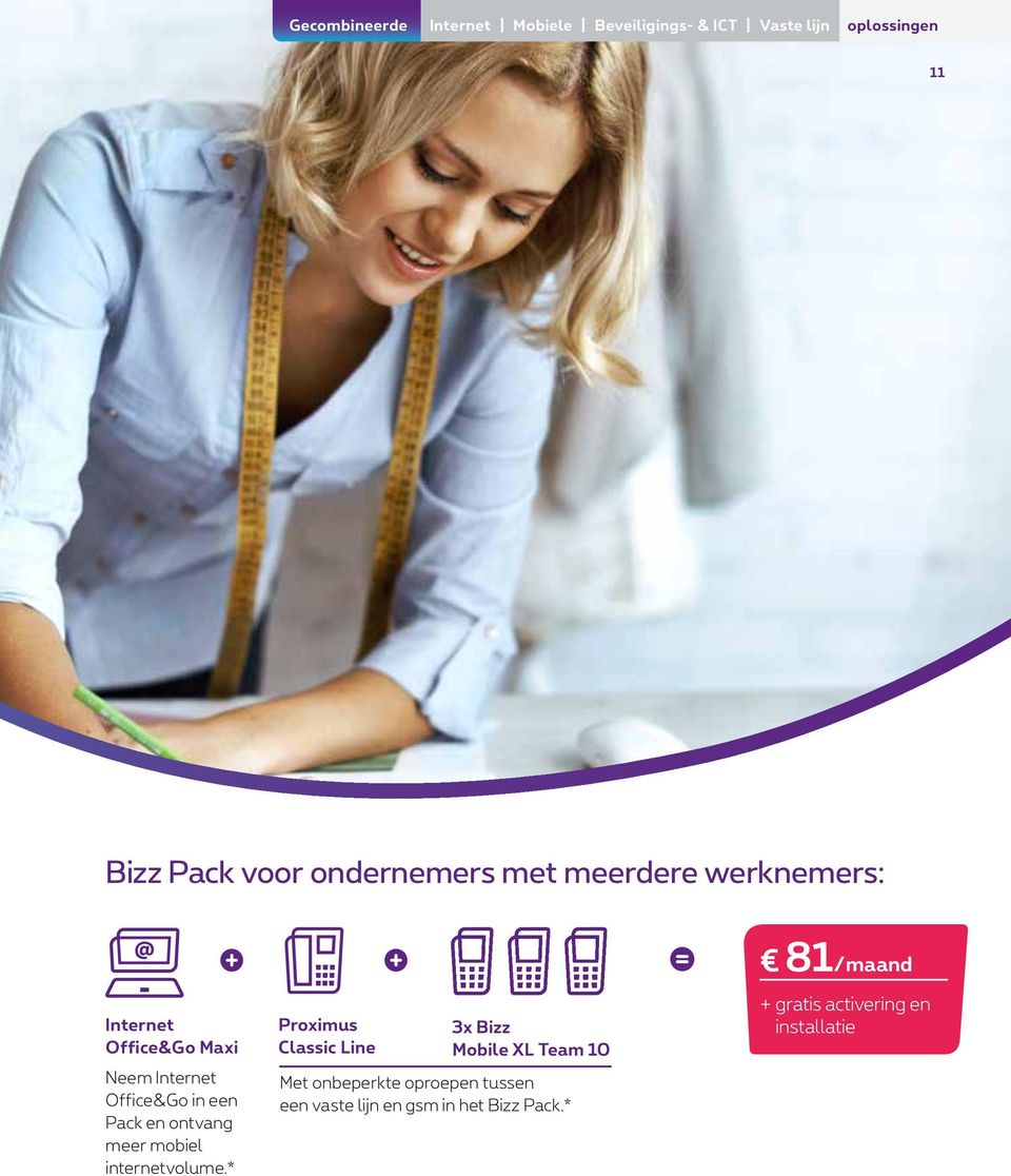 een Pack en ontvang meer mobiel internetvolume.