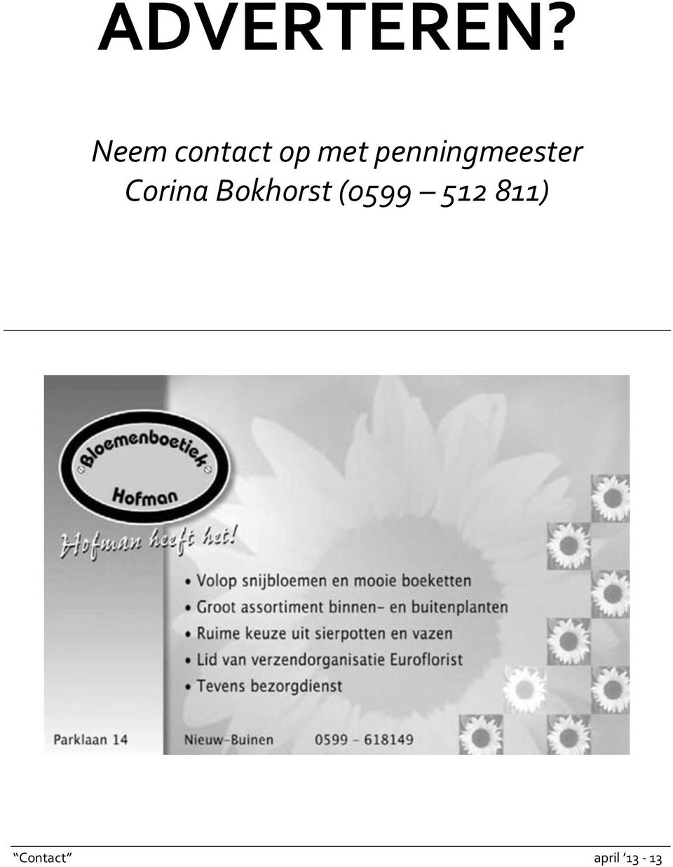 penningmeester Corina