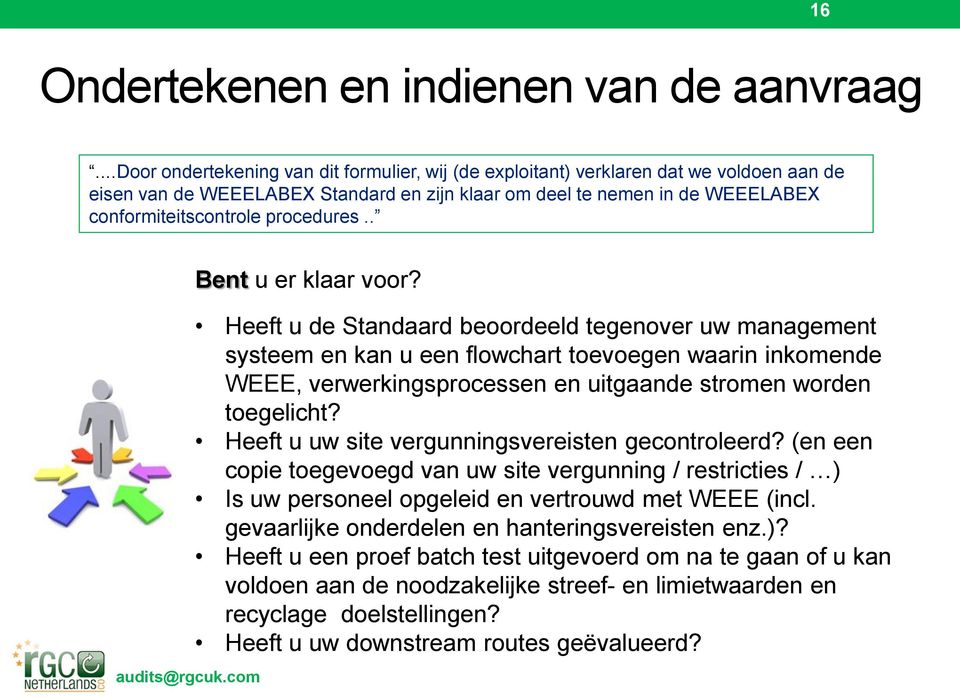 procedures.. Bent u er klaar voor?