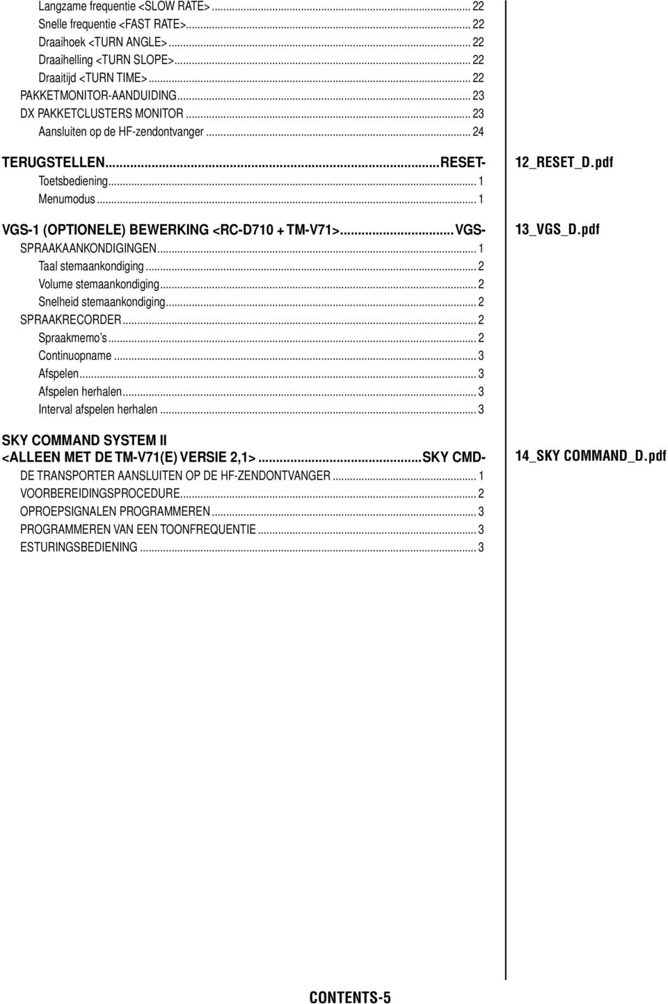 ..VGS- SPRAAKAANKONDIGINGEN... 1 Taal stemaankondiging... 2 Volume stemaankondiging... 2 Snelheid stemaankondiging... 2 SPRAAKRECORDER... 2 Spraakmemo s... 2 Continuopname... 3 Afspelen.