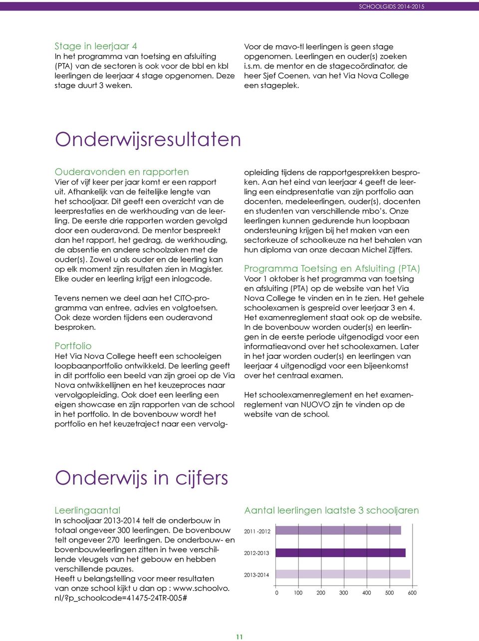 Onderwijsresultaten Ouderavonden en rapporten Vier of vijf keer per jaar komt er een rapport uit. Afhankelijk van de feitelijke lengte van het schooljaar.