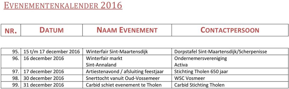 17 december 2016 Artiestenavond / afsluiting feestjaar Stichting Tholen 650 jaar 98.