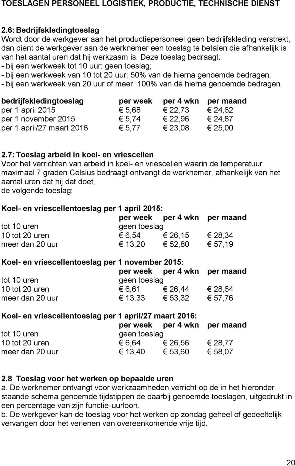 aantal uren dat hij werkzaam is.