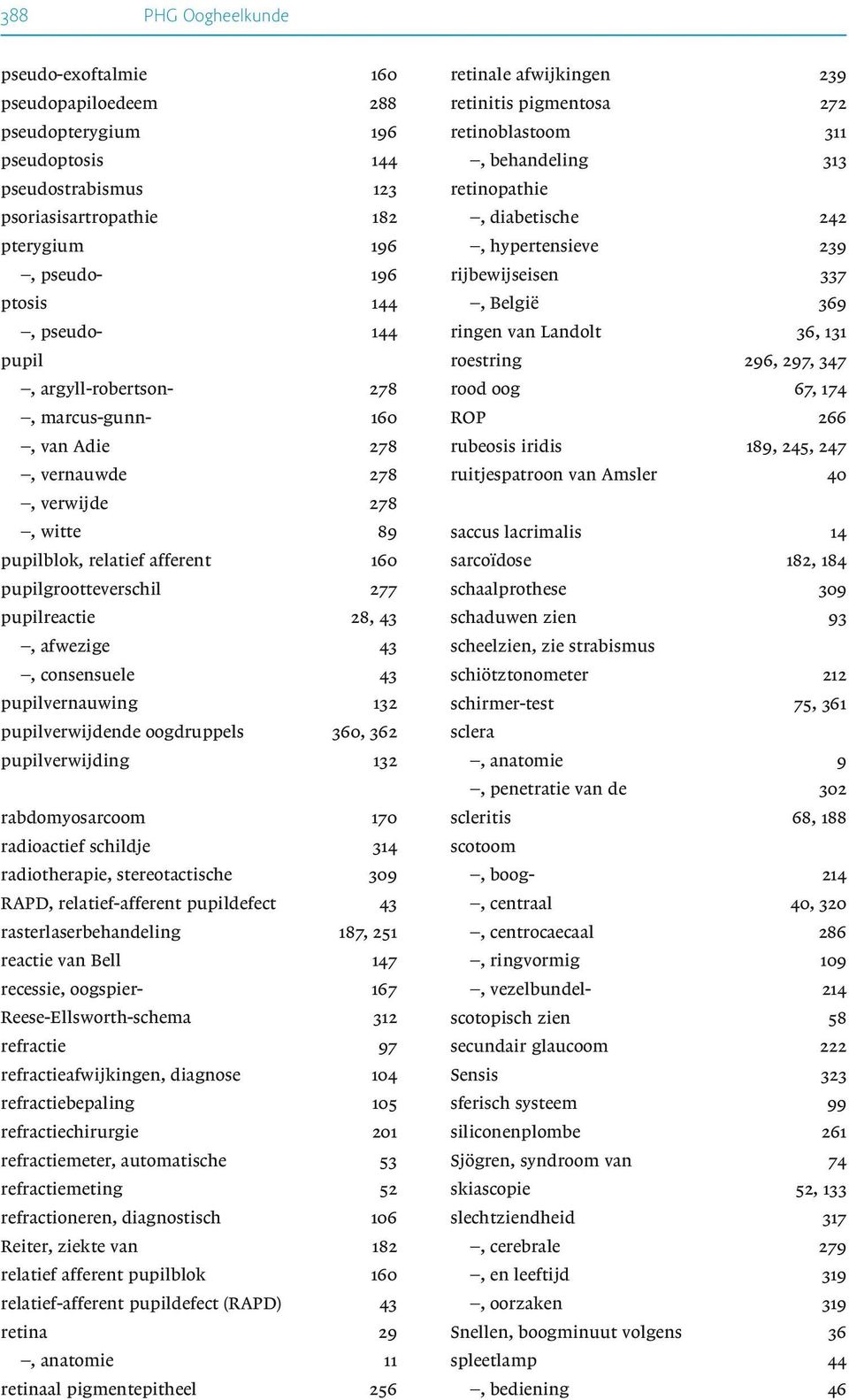 consensuele 43 pupilvernauwing 132 pupilverwijdende oogdruppels 360, 362 pupilverwijding 132 rabdomyosarcoom 170 radioactief schildje 314 radiotherapie, stereotactische 309 RAPD, relatief-afferent