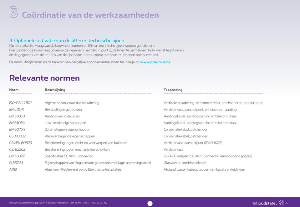 telefoonen btw nummers). De aansluitingskosten en de tarieven van dergelijke abonnementen staan ter inzage op www.proximus.