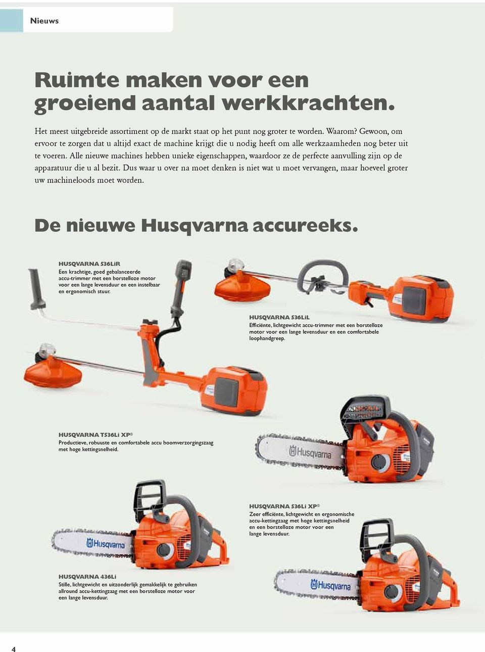 Alle nieuwe machines hebben unieke eigenschappen, waardoor ze de perfecte aanvulling zijn op de apparatuur die u al bezit.