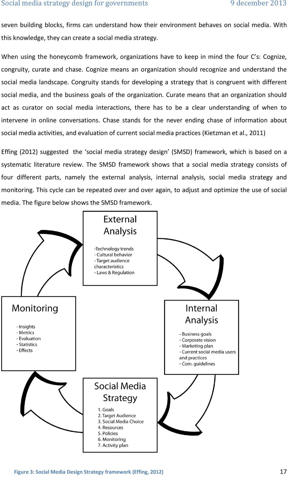 Cognize means an organization should recognize and understand the social media landscape.