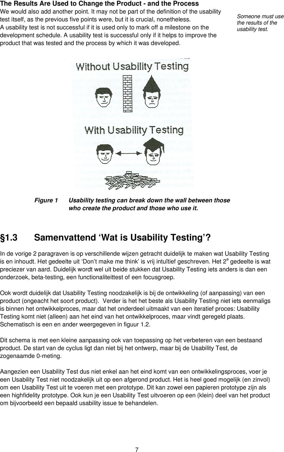 A usability test is not successful if it is used only to mark off a milestone on the development schedule.