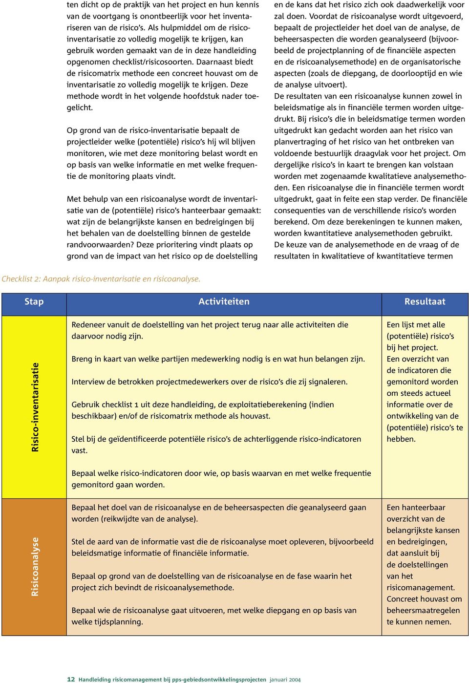 Daarnaast biedt de risicomatrix methode een concreet houvast om de inventarisatie zo volledig mogelijk te krijgen. Deze methode wordt in het volgende hoofdstuk nader toegelicht.