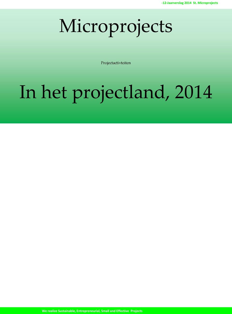 Projectactivteiten In het projectland,