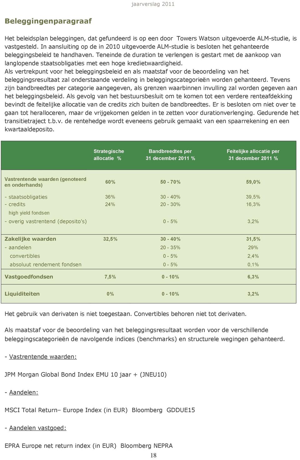 Teneinde de duration te verlengen is gestart met de aankoop van langlopende staatsobligaties met een hoge kredietwaardigheid.