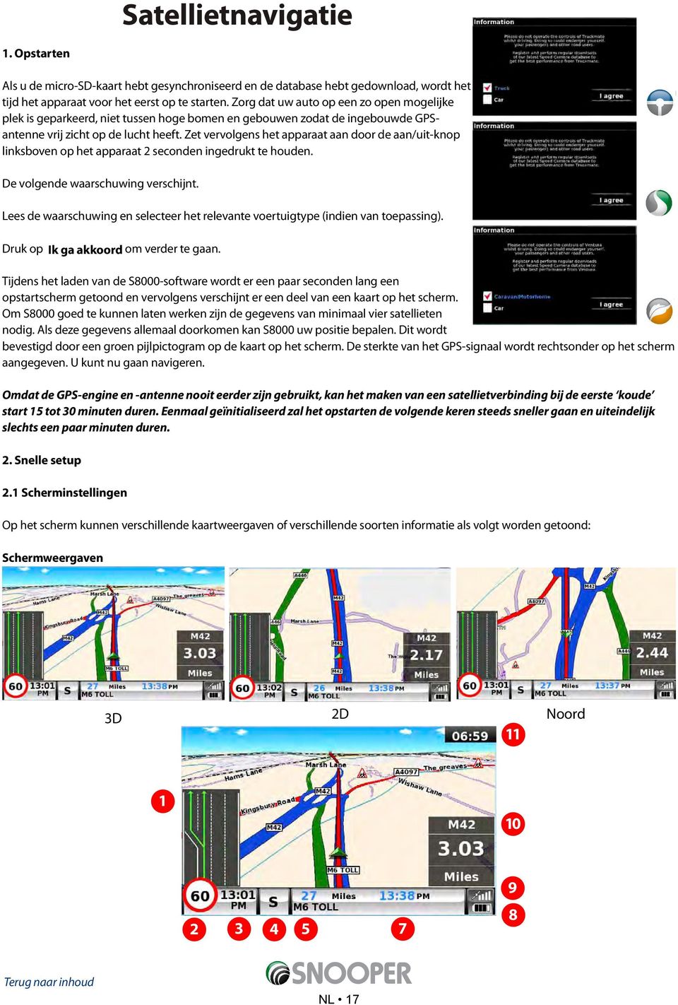 Zet vervolgens het apparaat aan door de aan/uit-knop linksboven op het apparaat 2 seconden ingedrukt te houden. De volgende waarschuwing verschijnt.