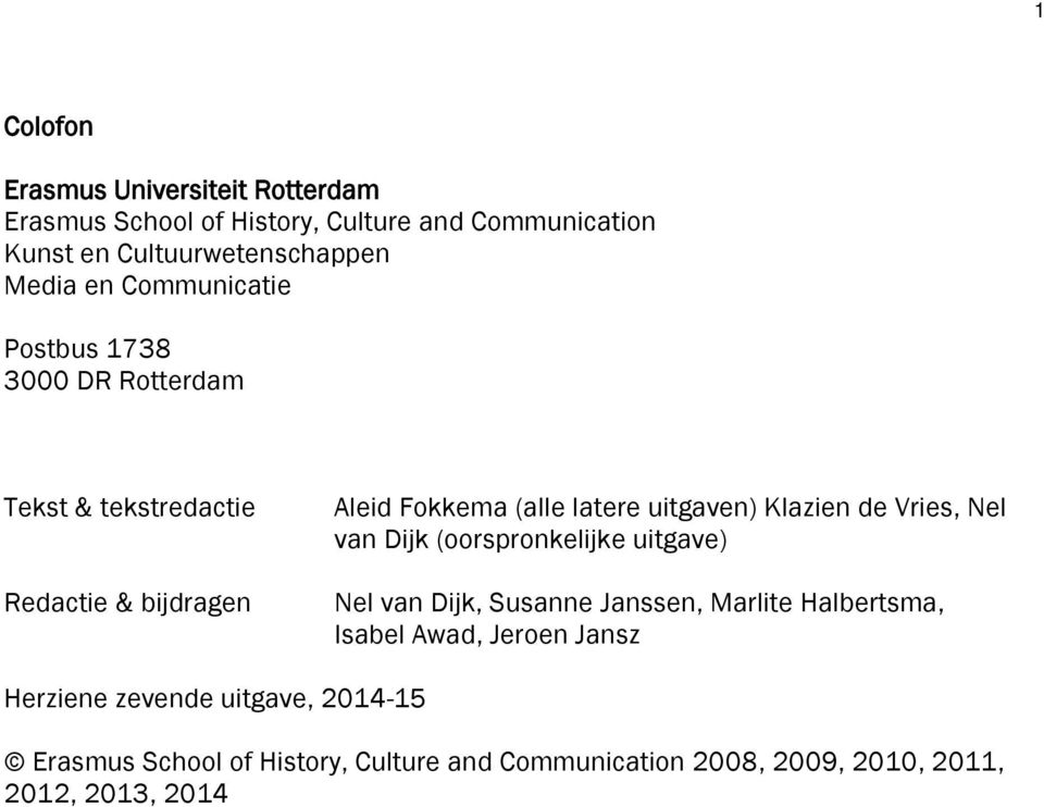 Klazien de Vries, Nel van Dijk (oorspronkelijke uitgave) Nel van Dijk, Susanne Janssen, Marlite Halbertsma, Isabel Awad, Jeroen