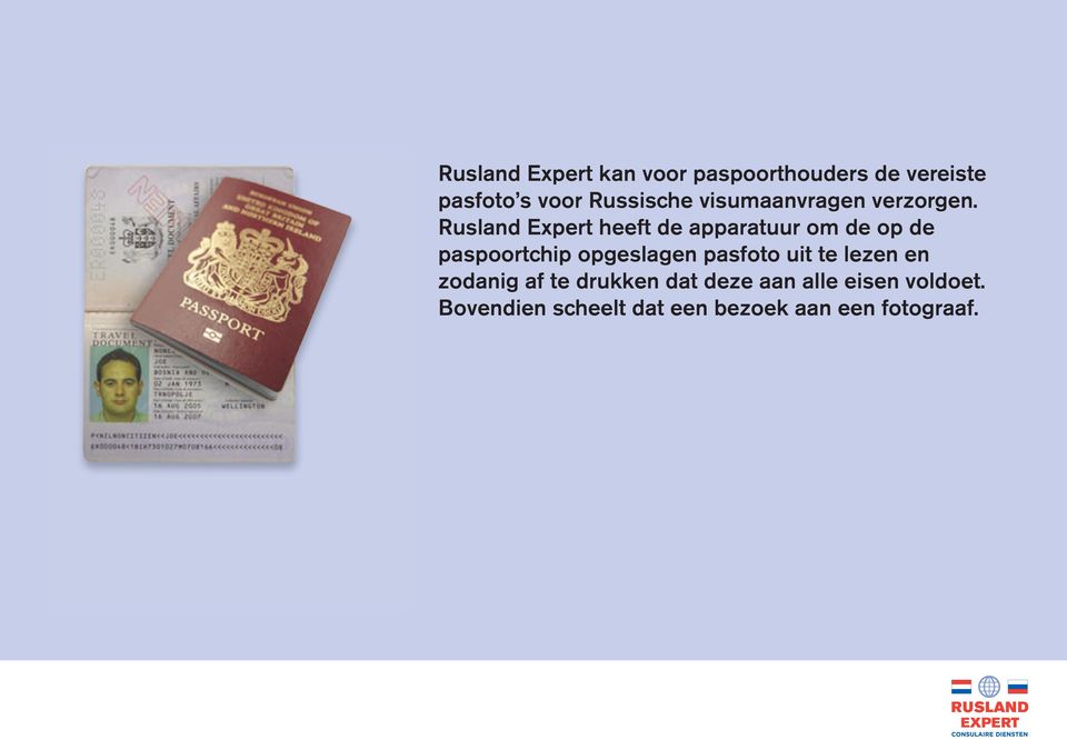 Rusland Expert heeft apparatuur om op paspoortchip opgeslagen pasfoto