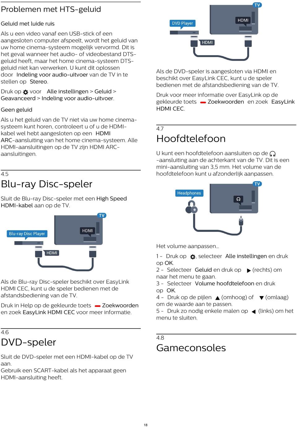 U kunt dit oplossen door Indeling voor audio-uitvoer van de TV in te stellen op Stereo.