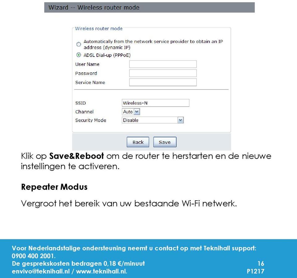 Repeater Modus Vergroot het bereik van uw