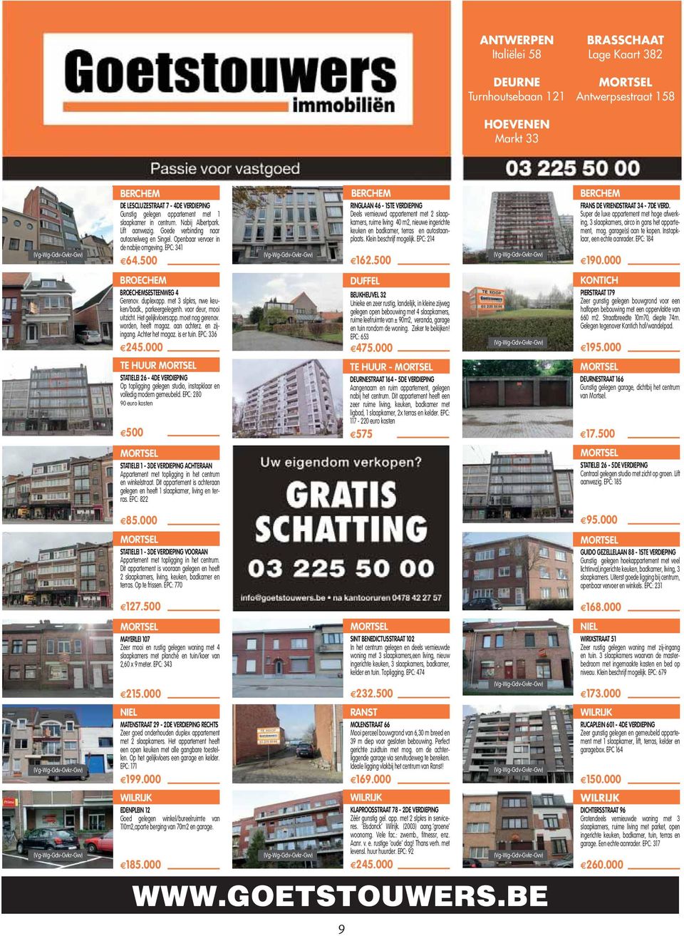 500 BERCHEM RINGLAAN 46-1STE VERDIEPING Deels vernieuwd appartement met 2 slaapkamers, ruime living 40 m2, nieuwe ingerichte keuken en badkamer, terras en autostaanplaats. Klein beschrijf mogelijk.