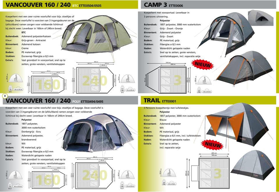 Grijs - Zwart - Oranje BTC Ademend polyester Ademend polyester/katoen Grijs - Zwart Grijs-groen - Antraciet Ademend katoen Fiberglas ø 8,5 mm kleur: Creme Snel op te zetten, grote vensters, Durawrap