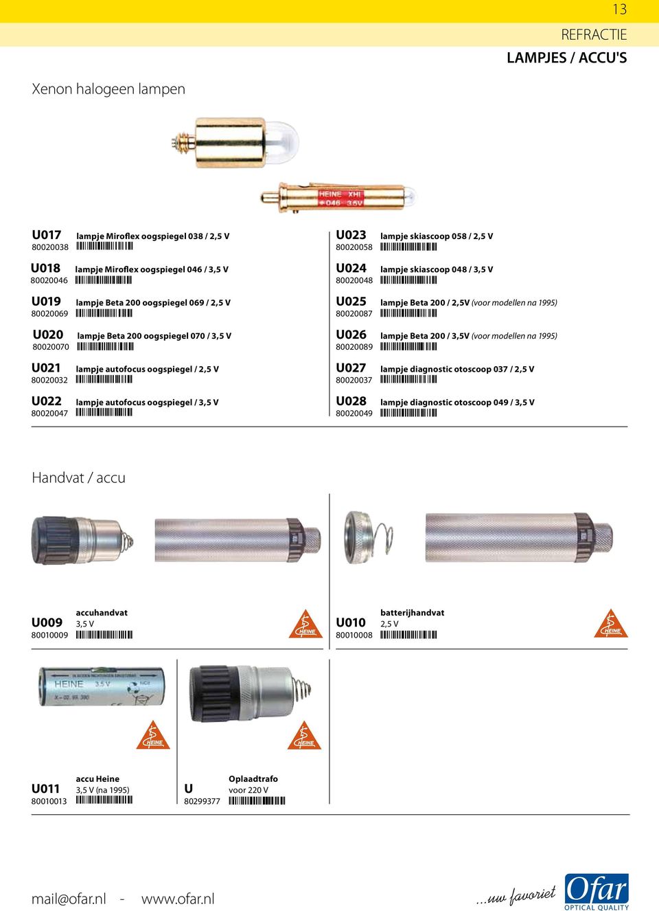 80020048 U025 80020087 U026 80020089 U027 80020037 U028 80020049 lampje skiascoop 058 / 2,5 V lampje skiascoop 048 / 3,5 V lampje Beta 200 / 2,5V (voor modellen na 1995) lampje Beta 200 / 3,5V (voor