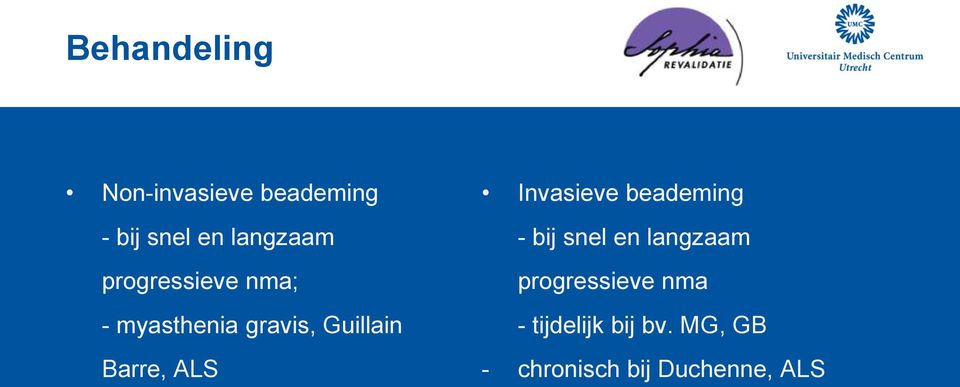 Invasieve beademing - bij snel en langzaam progressieve