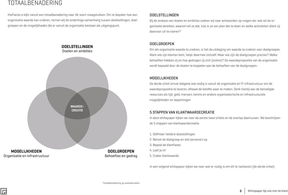 DOELSTELLINGEN Bij de analyse van doelen en ambities zoeken wij naar antwoorden op vragen als: wat wil de organisatie bereiken, waarom wil ze dat, hoe is ze van plan dat te doen en welke activiteiten