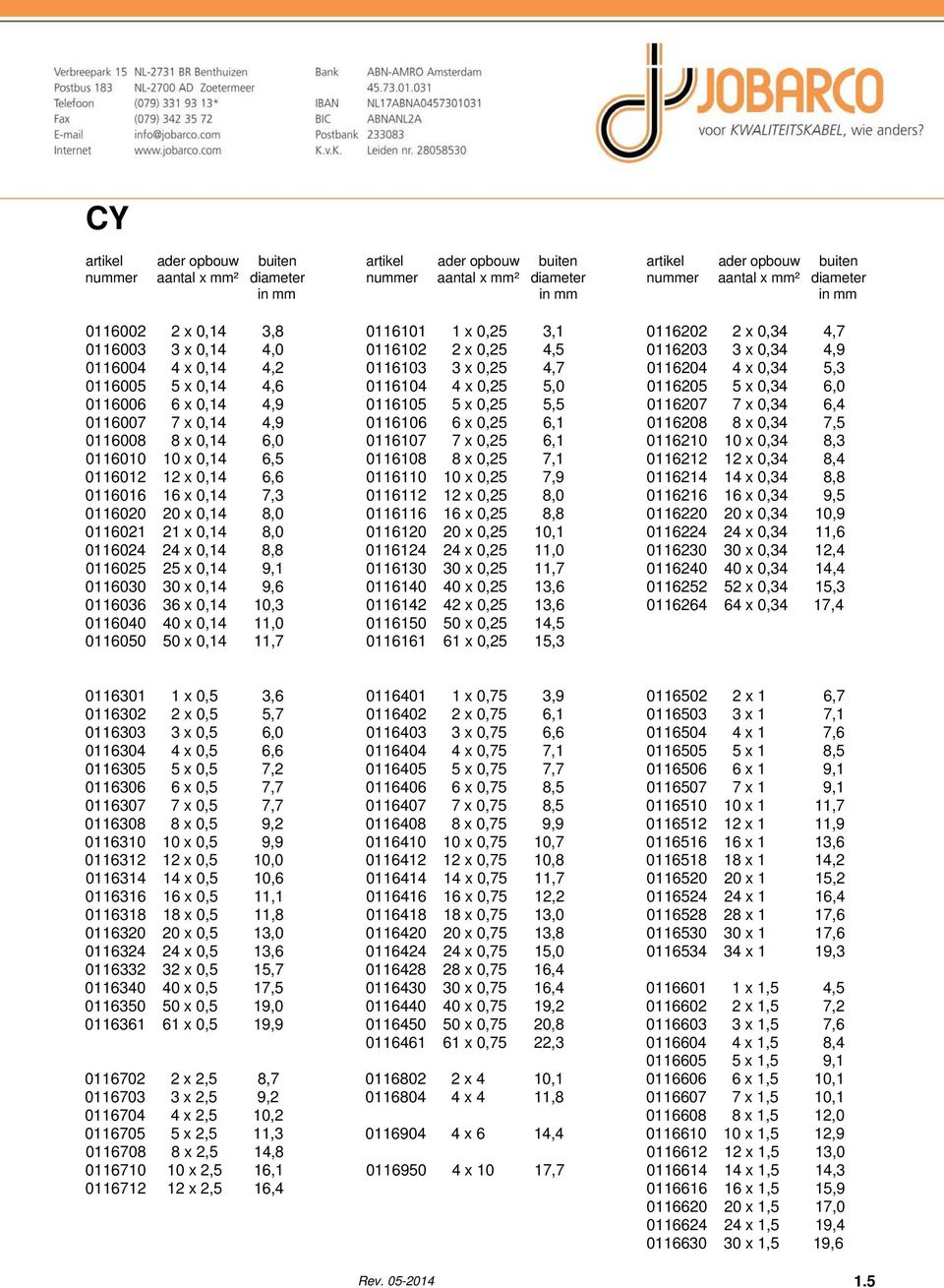 0116104 4 x 0,25 5,0 0116205 5 x 0,34 6,0 0116006 6 x 0,14 4,9 0116105 5 x 0,25 5,5 0116207 7 x 0,34 6,4 0116007 7 x 0,14 4,9 0116106 6 x 0,25 6,1 0116208 8 x 0,34 7,5 0116008 8 x 0,14 6,0 0116107 7