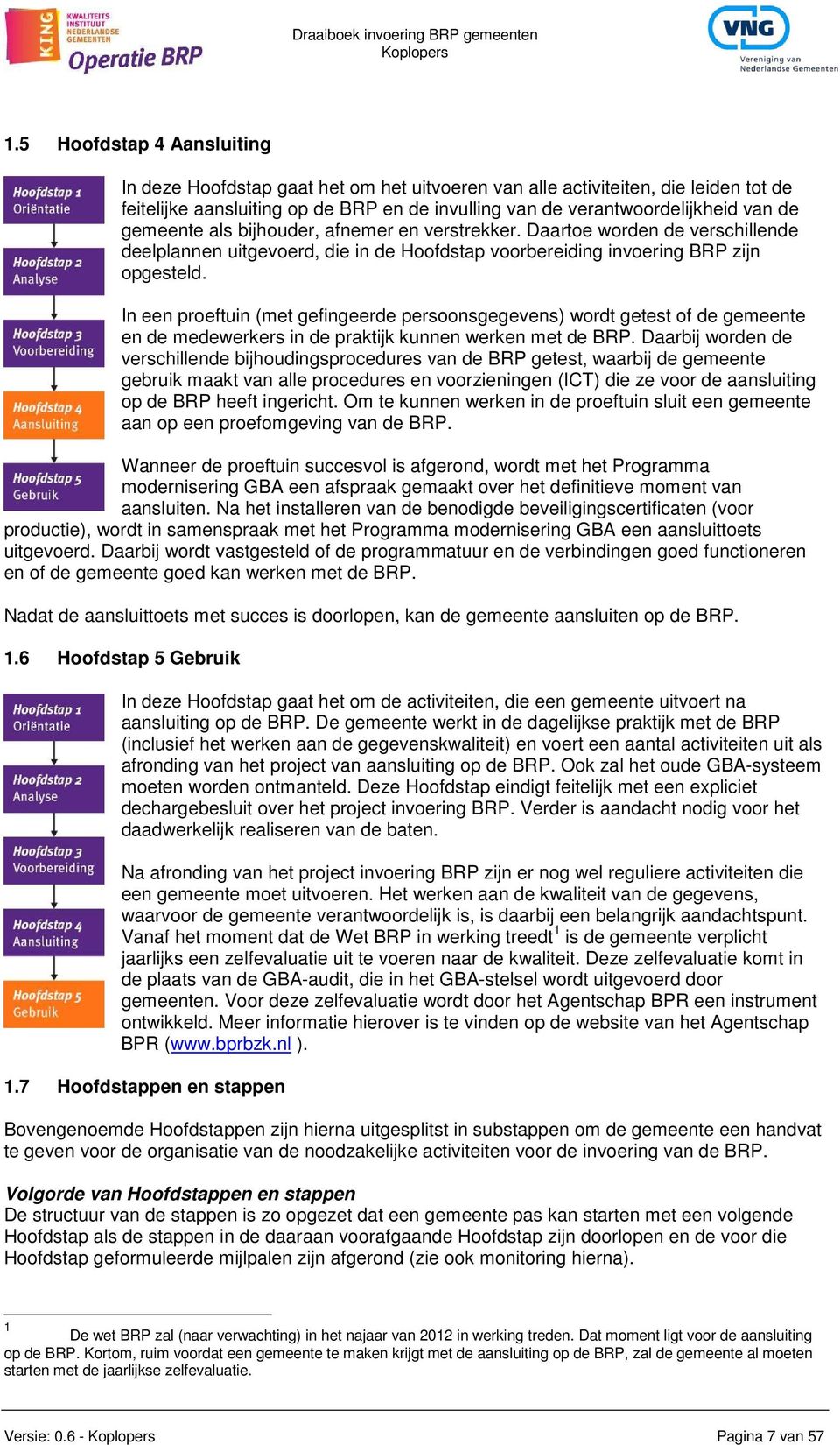 In een proeftuin (met gefingeerde persoonsgegevens) wordt getest of de gemeente en de medewerkers in de praktijk kunnen werken met de BRP.