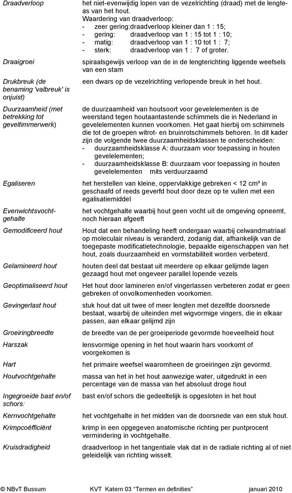 vezelrichting (draad) met de lengteas van het hout.