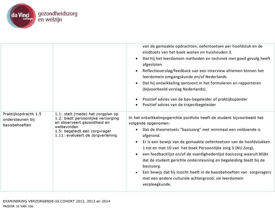 ontwikkeling aantoont in het formuleren en rapporteren (bijvoorbeeld verslag Nederlands).