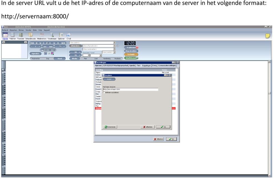 van de server in het volgende