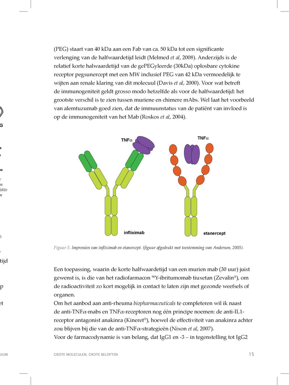 dit molecuul (Davis et al, 2000). Voor wat betreft de immunogeniteit geldt grosso modo hetzelfde als voor de halfwaardetijd: het grootste verschil is te zien tussen muriene en chimere mabs.