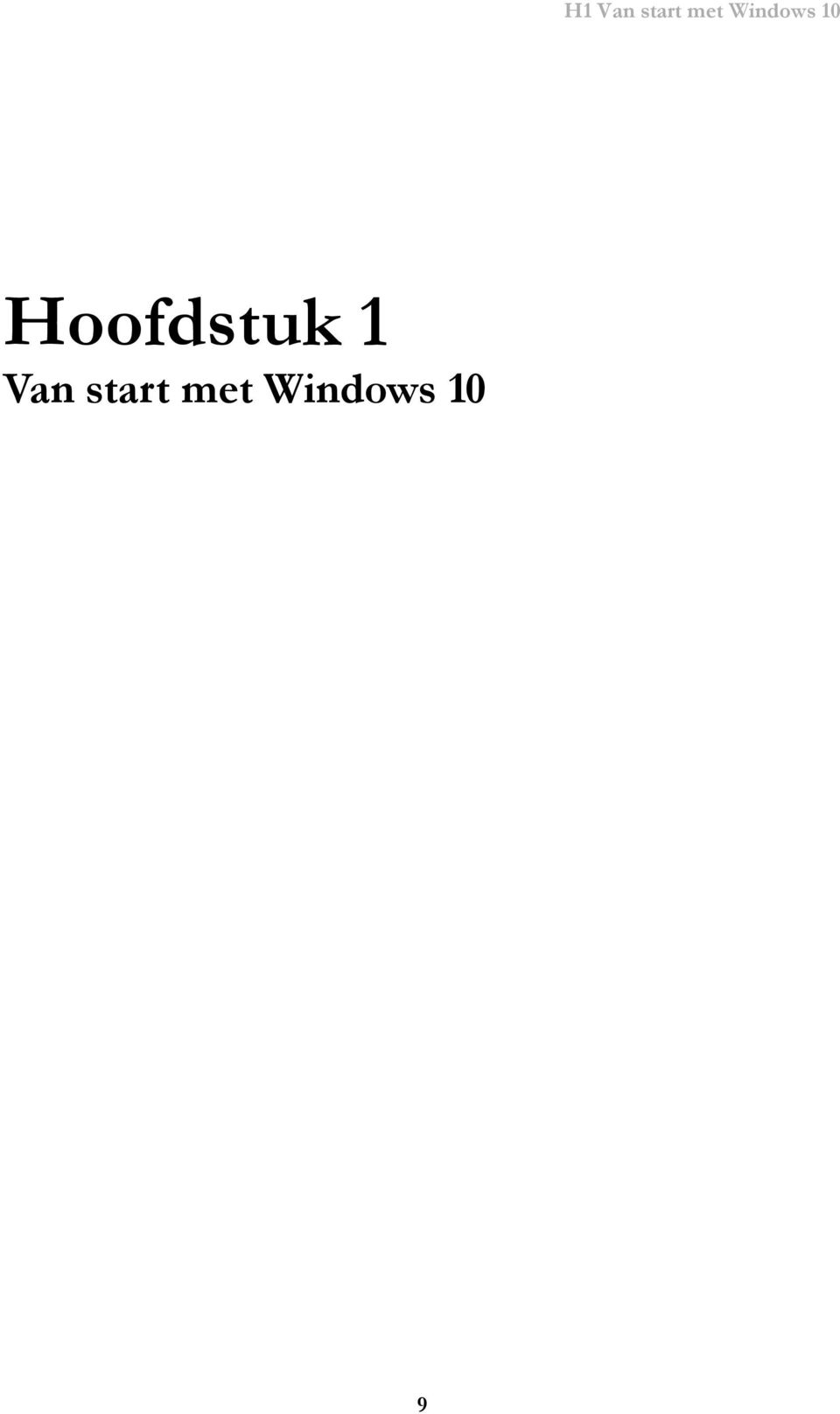 Hoofdstuk 1 Van