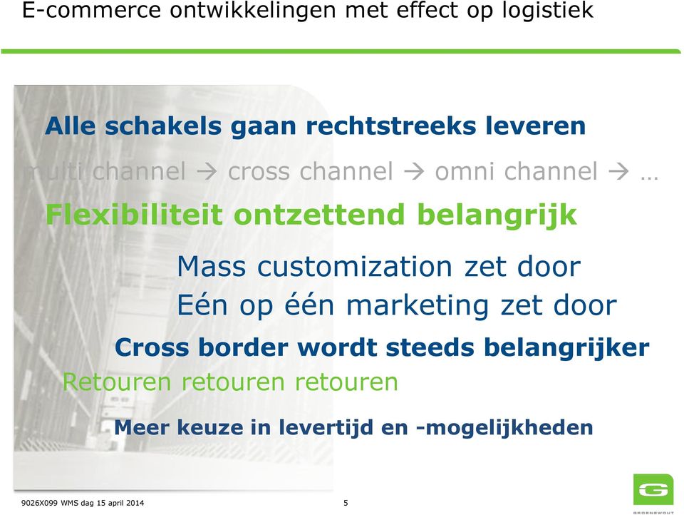 customization zet door Eén op één marketing zet door Cross border wordt steeds belangrijker