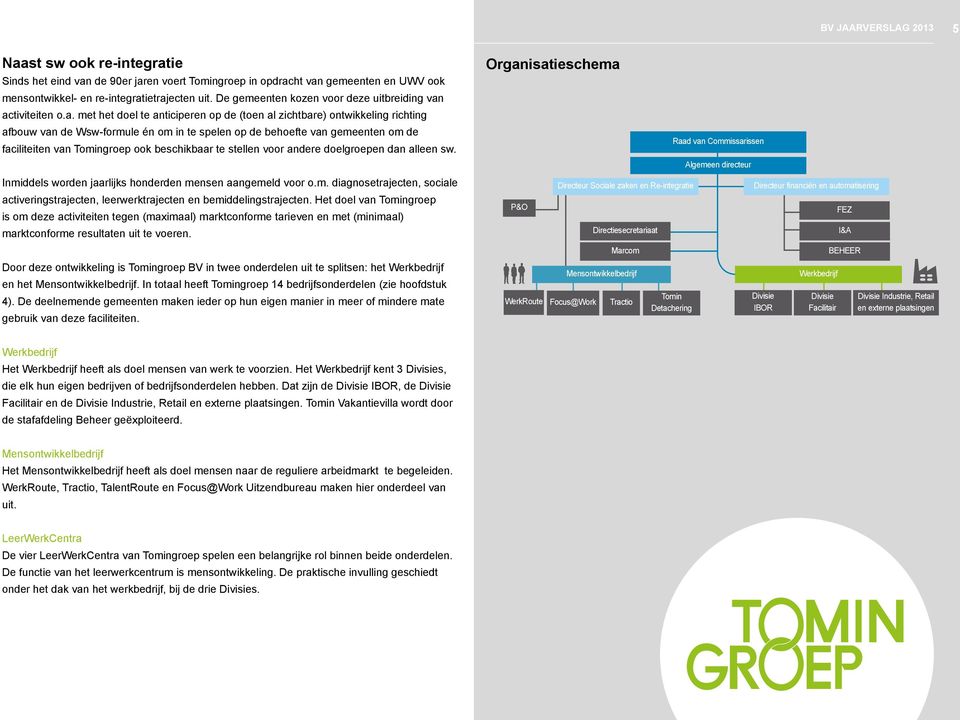 activiteiten o.a. met het doel te anticiperen op de (toen al zichtbare) ontwikkeling richting afbouw van de Wsw-formule én om in te spelen op de behoefte van gemeenten om de faciliteiten van