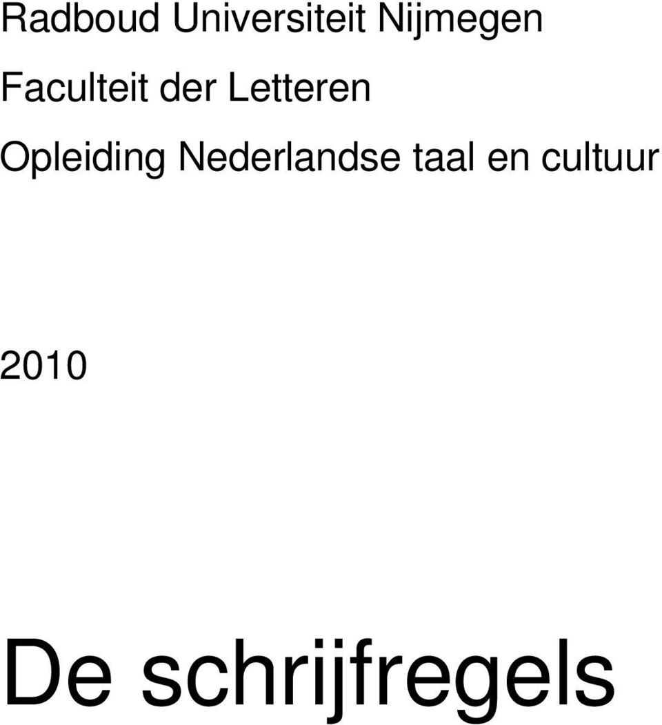 Letteren Opleiding